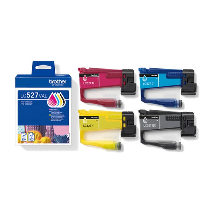 BROTHER Pack de 4 cartuchos de tinta original LC-527