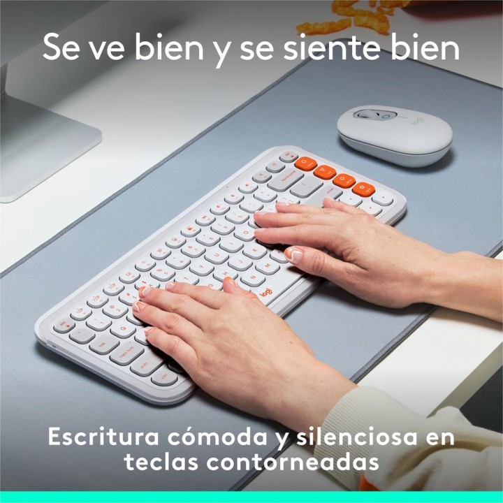 LOGITECH Kabellose Tastatur mit anpassbaren Emoji-Tasten auf