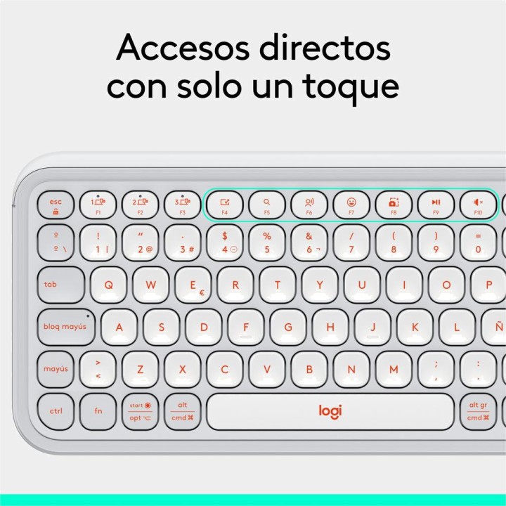 LOGITECH Kabellose Tastatur mit anpassbaren Emoji-Tasten auf