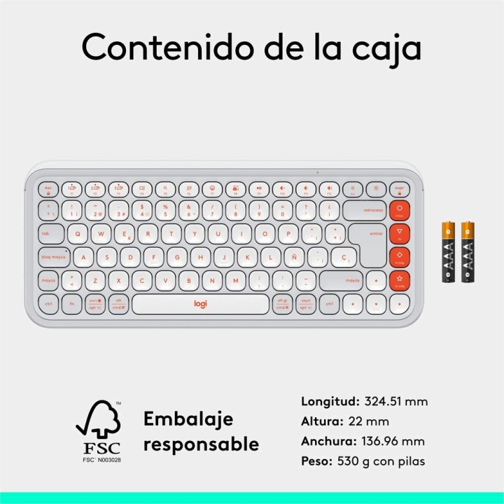LOGITECH Wireless keyboard with customizable emoji keys in
