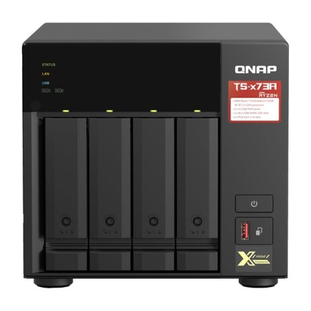 serveur nas tour 4 baies sans disques ts-473a ryzen v1500b 8gb
