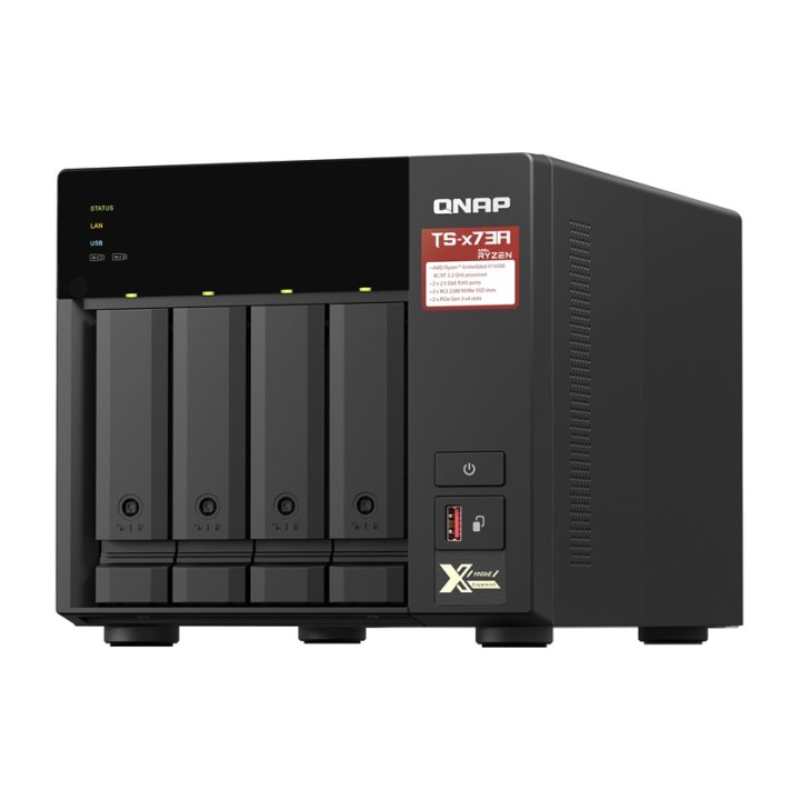 QNAP Serveur NAS tour 4 baies sans disques TS-473A RYZEN