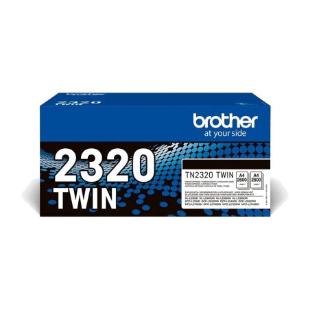 pack de 2 cartuchos de tóner original para impresora láser tn-2320twin