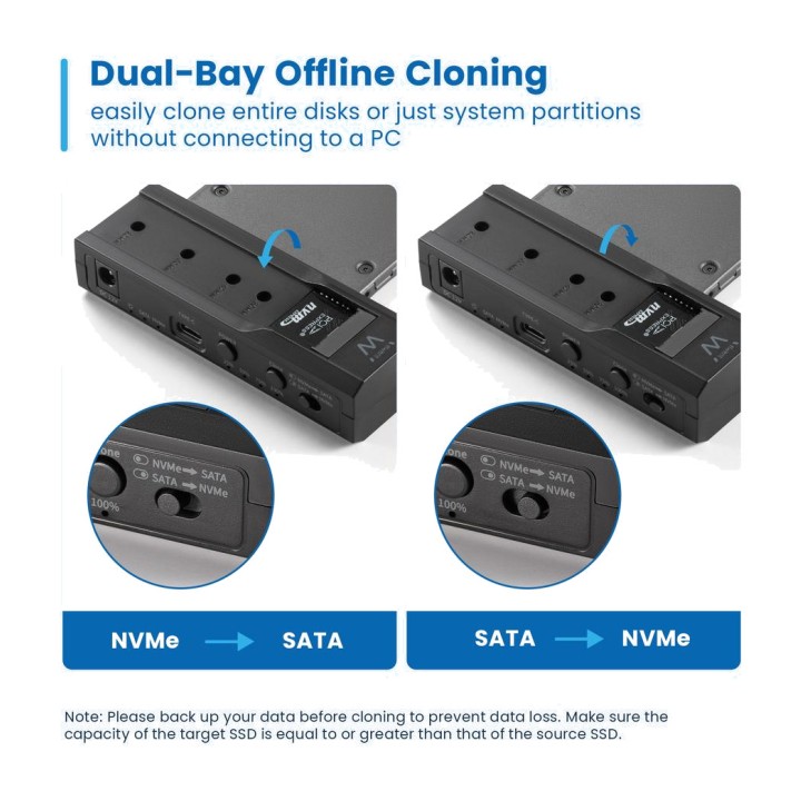EWENT Kloner und Dockingstation für SATA-Festplatten und