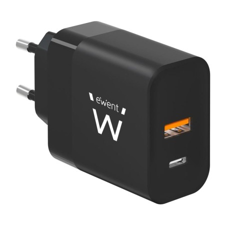 cargador rápido de pared gan ew1327 45w 1xusb-c 1xusb-a