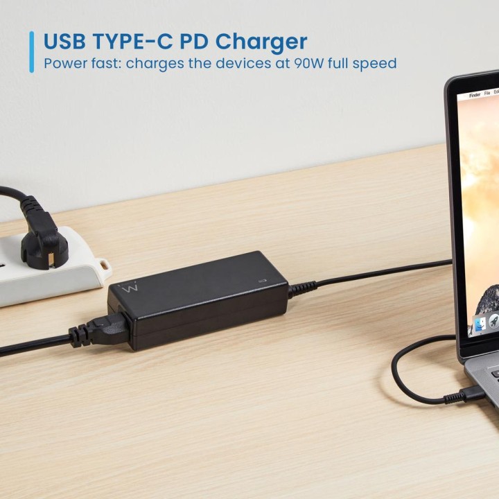 EWENT Caricatore USB-C per laptop con Power Delivery EW3982