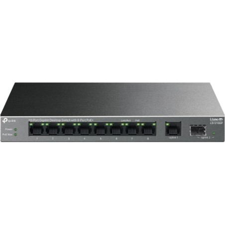 unmanaged-gigabit-switch mit 10 ports und 8 poe+ litewave-ls1210gp 1x-sfp 61w