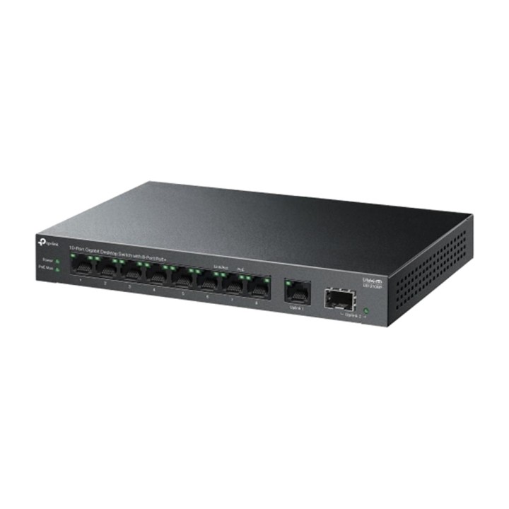 TP-LINK 10-port unmanaged Gigabit switch with 8 PoE+