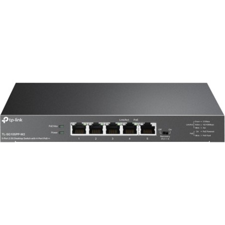switch no gestionado de 5 puertos 2,5g con 4 poe++ tl-sg105pp-m2