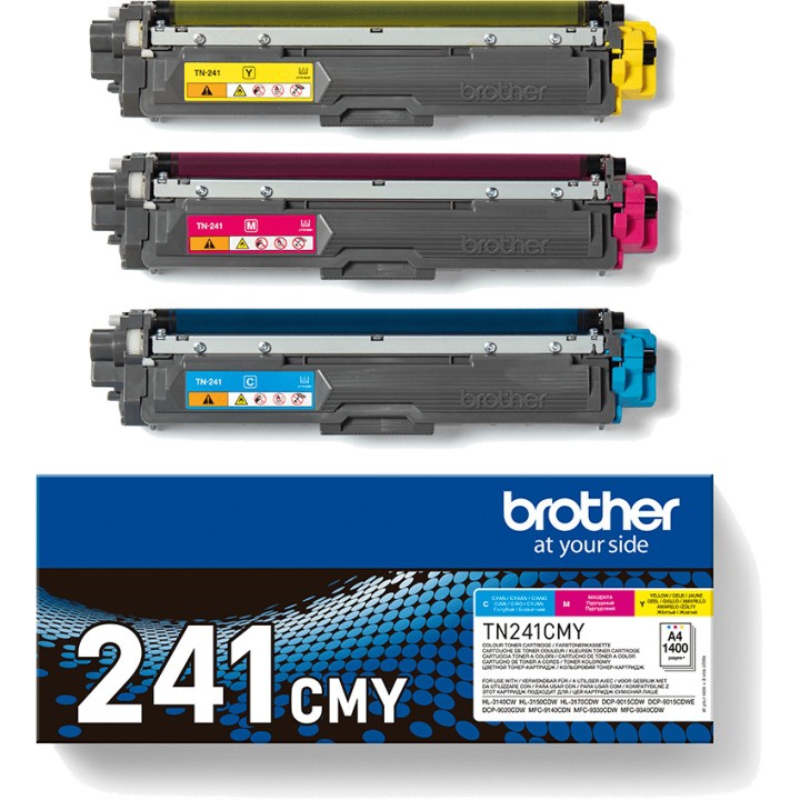 BROTHER Pack de 3 cartouches de toner d’origine pour