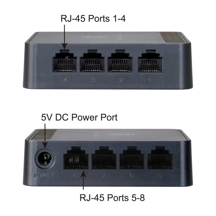 LEVELONE 8-Port-Fast-Ethernet-Desktop-Switch RJ45 10/100MBPS