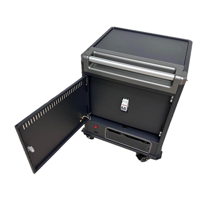 EWENT Lockable charging cart for 16 laptops and tablets