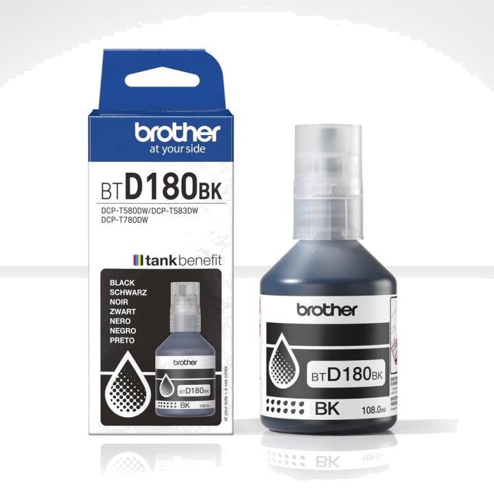BROTHER Original blækflaske til tankprinter BTD180BK 108ML