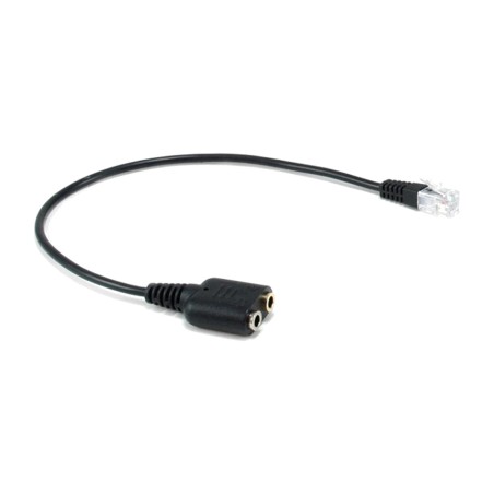 cablu adaptor rj9 la jack dublu pentru căști 3,5mm 25cm