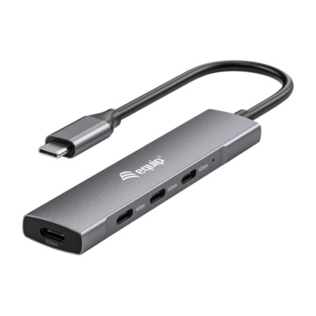 hub usb-c de aluminio con 4 puertos tipo c 3.2 gen1 5gbps