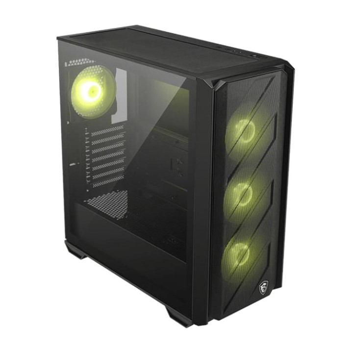 MSI Mid-tower PC case with tempered glass and mesh front