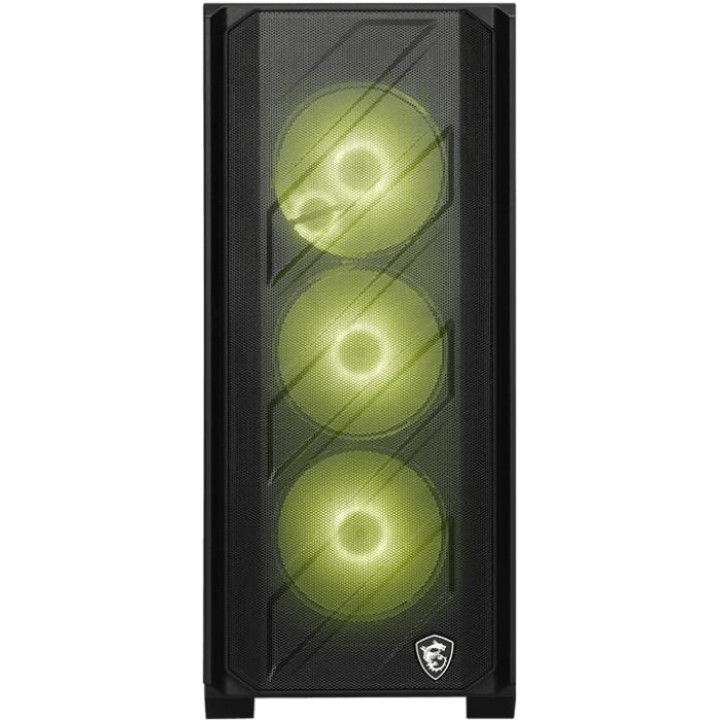 MSI Caja de PC semitorre con cristal templado y frontal
