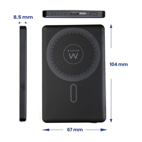 ultra-thin power bank with magnetic wireless charging ew1160 magsafe-5000mah 22,5w