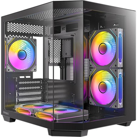 mini-tower-pc-gehäuse mit gehärtetem glas cx-m2 micro-atx-argb