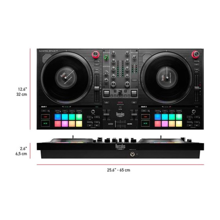 HERCULES Motorisierter DJ-Controller mit 2 Decks und