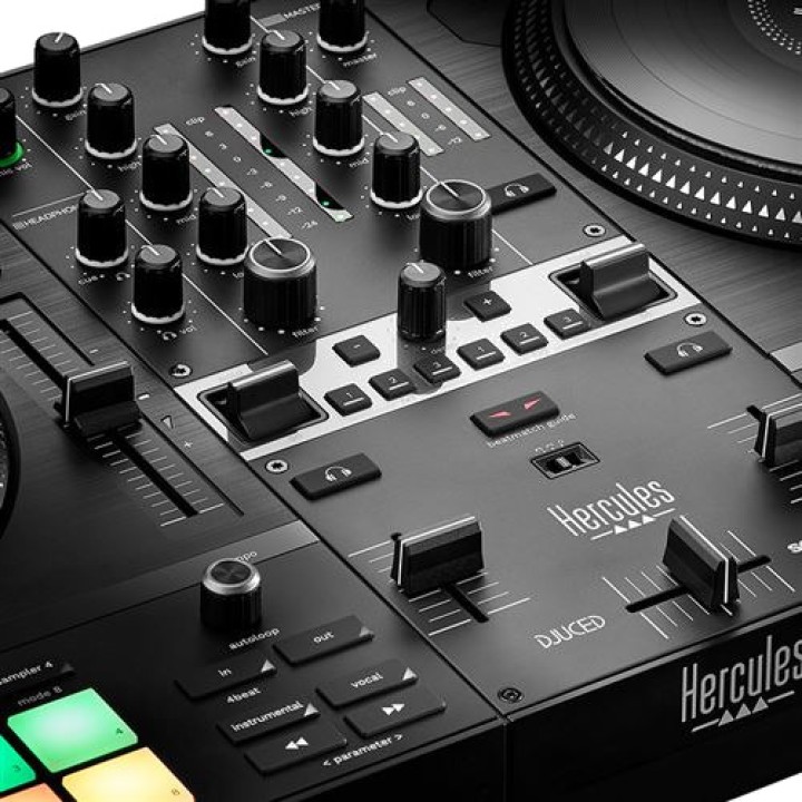 HERCULES Controladora de DJ motorizada de 2 decks