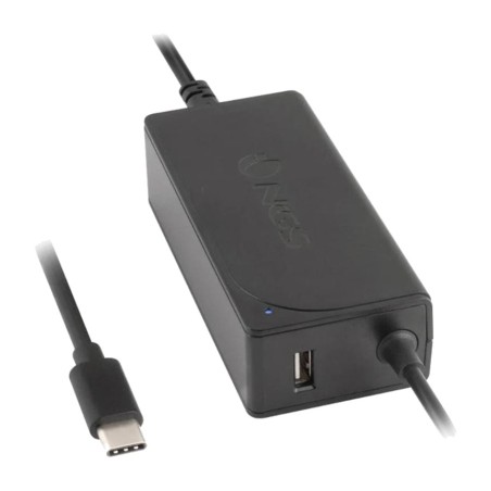 gan universal laptop charger with interchangeable connectors and usb-c nxbgan65w 65w