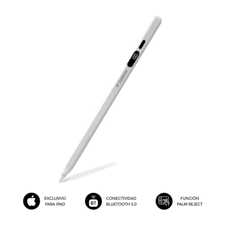 SUBBLIM Lápiz digital recargable para iPad con rechazo de