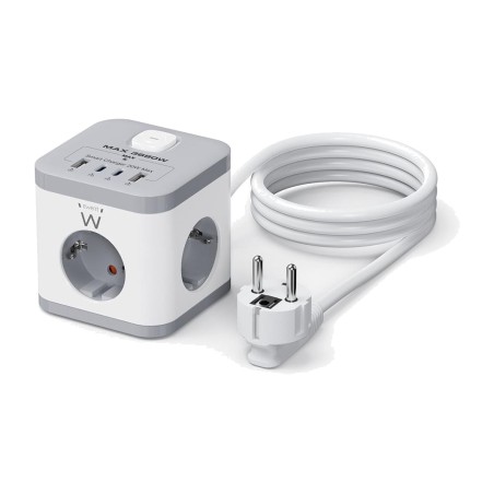 multipresa da scrivania con caricatore rapido ew3863 3-schuko 2xusb-a 2xusb-c pd-20w
