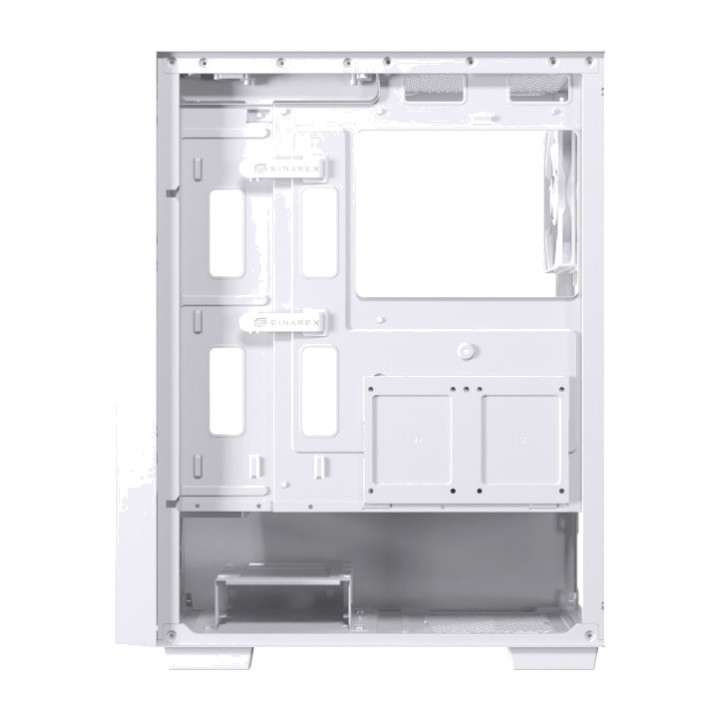 EINAREX Caja de PC gaming semitorre ATX con cristal templado