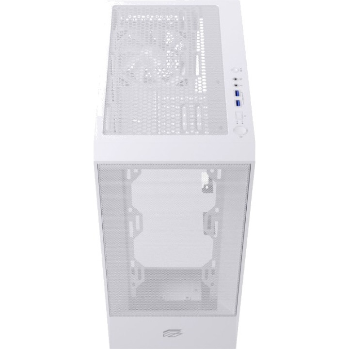 EINAREX ATX-Gaming-Midi-Tower-Gehäuse mit gehärtetem Glas