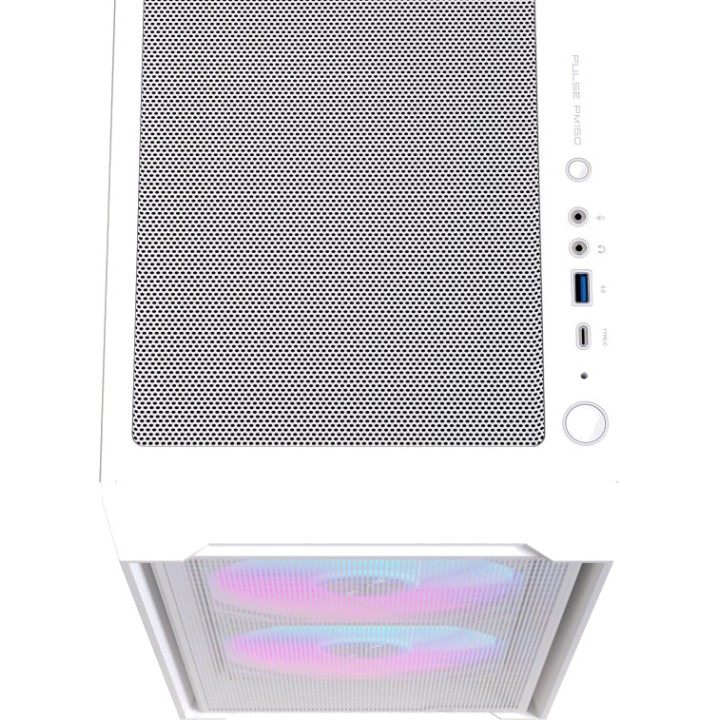 EINAREX Micro-ATX-Gaming-PC-Gehäuse mit gehärtetem Glas