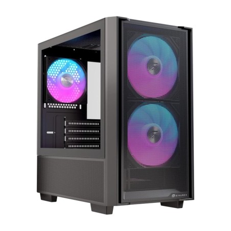 micro-atx-gaming-pc-gehäuse mit gehärtetem glas pulse pm150-rgb