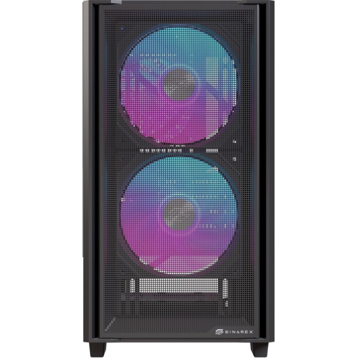 EINAREX Micro ATX gaming PC case with tempered glass PULSE