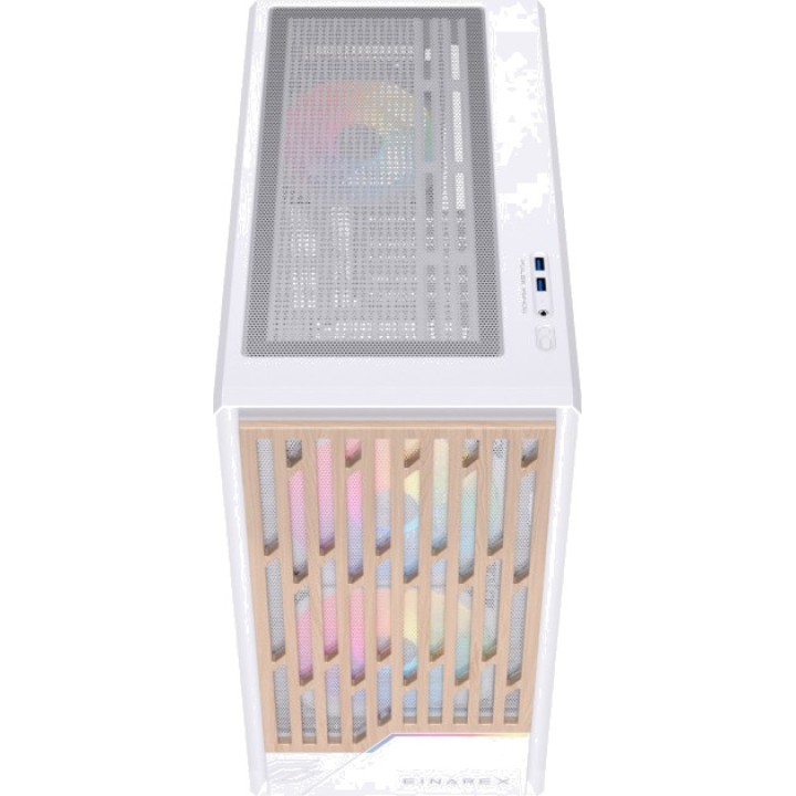 EINAREX Micro ATX gaming PC case with tempered glass PULSE