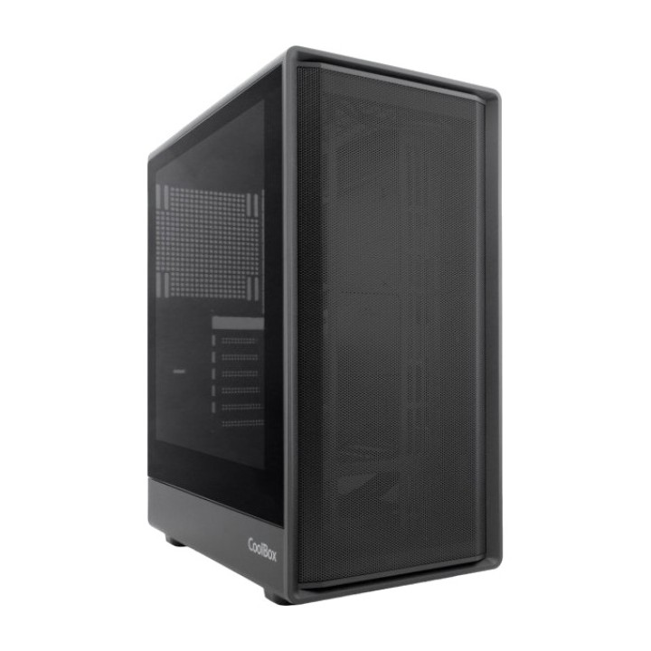 COOLBOX Mid-tower gaming computer case with tempered glass
