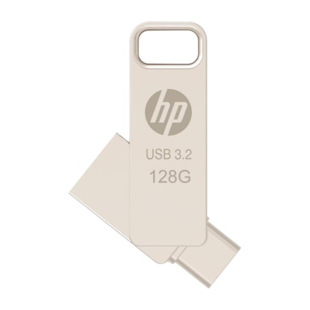 memória usb metálica otg com conector duplo a e c x206c 128gb 3.2