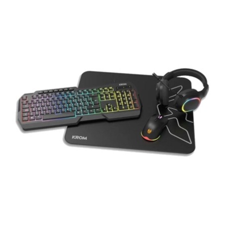 gaming-bundle mit tastatur, maus, headset und mauspad kenta 4en1-rgb
