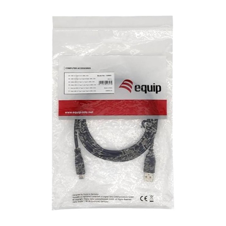 EQUIP USB cable with Type A and Type C male connectors 2.0