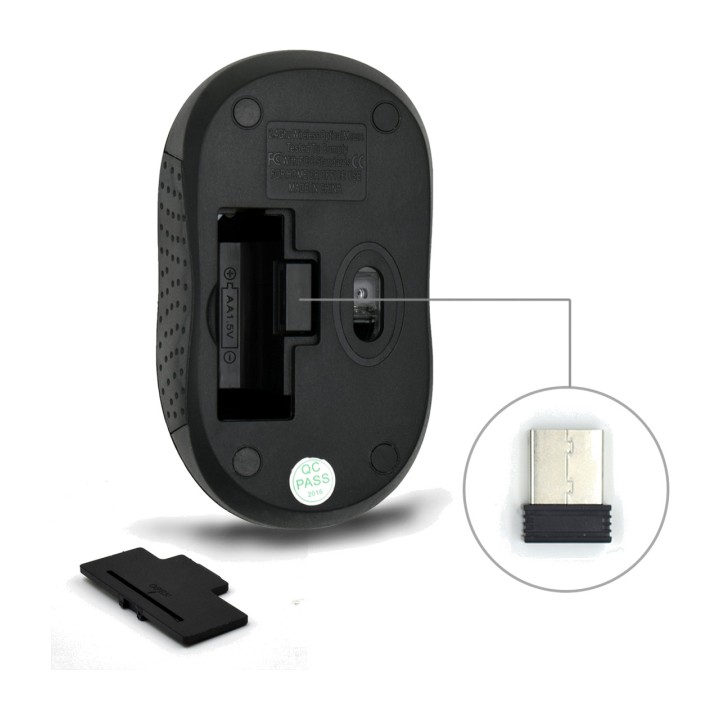 EWENT Mouse ottico wireless con nano-ricevitore USB EW3223