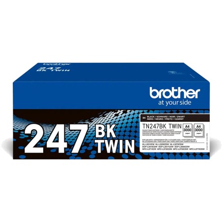 packung mit 2 original-tonerkartuschen für laserdrucker tn-247bktwin