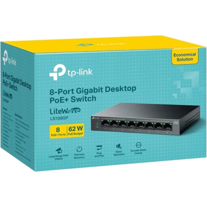 TP-LINK Switch Gigabit PoE+ non manageable à 8 ports