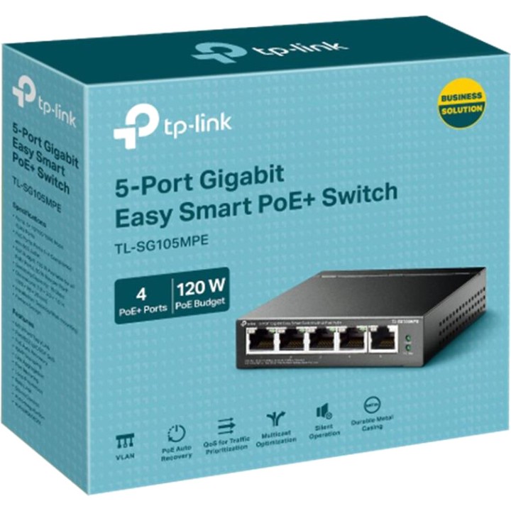 TP-LINK 5-Port Gigabit Managed Switch with 4 PoE+