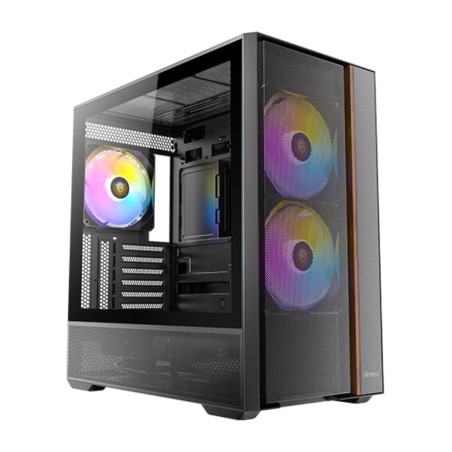 boîtier pc moyen tour avec verre trempé et connecteurs arrière flux-rear atx-argb