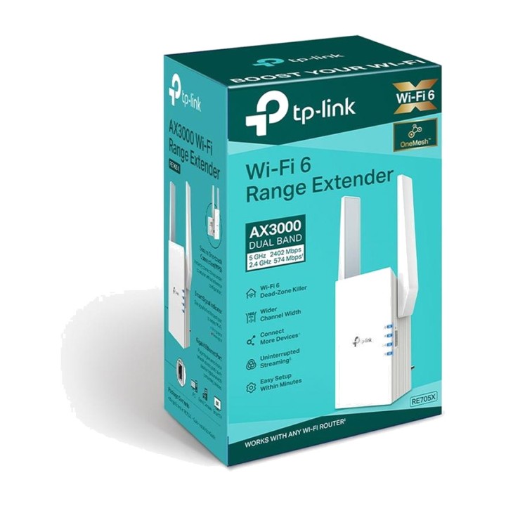 TP-LINK WiFi-6-Mesh-Repeater mit 2 Antennen und Gigabit-Port