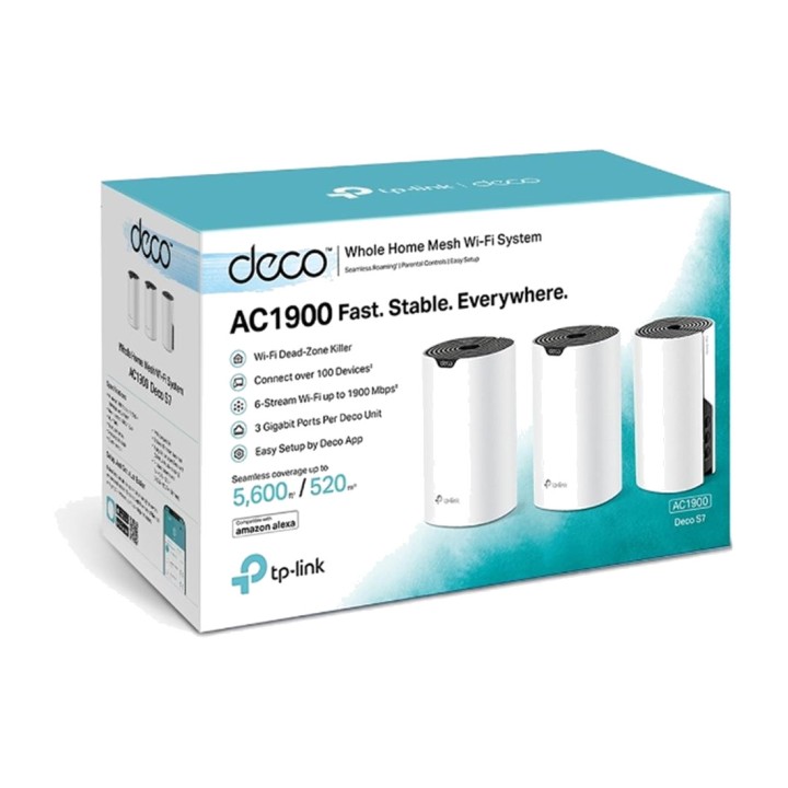 TP-LINK Sistema WiFi 5 mesh de doble banda DECO S7 AC1900 3