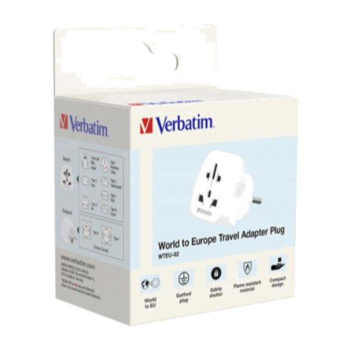 VERBATIM Weltreiseadapter auf Europa WTEU-02 DSP0000035385
