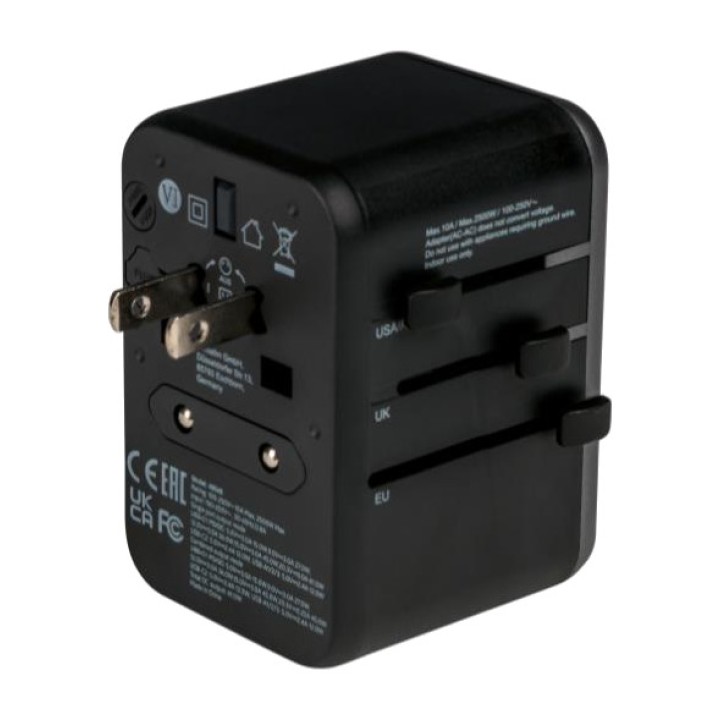 VERBATIM Universell kontaktadapter för resor UTA-04-USB PD