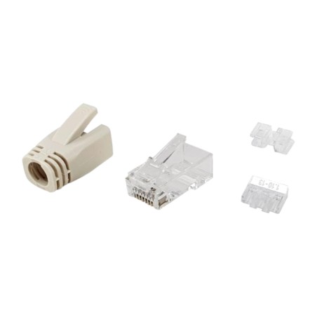 pack de 100 conectores de red rj45 121176 cat6a utp