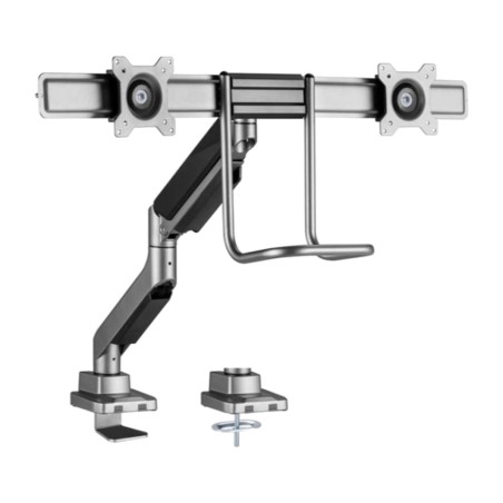 soporte de mesa con doble brazo para dos monitores 650161 17-32" vesa-100x100 9kg