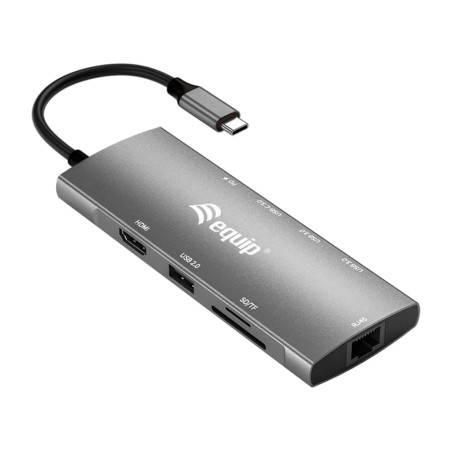 wielofunkcyjny adapter usb-c 9 w 1 z hdmi, siecią gigabit, czytnikiem kart i ładowaniem pd 4k 60hz rj45 sd/tf 100w